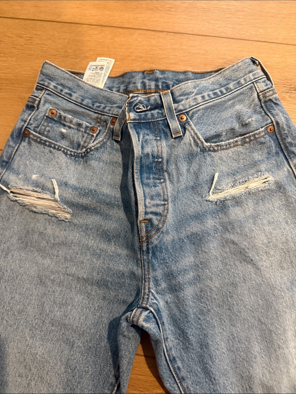 Levi's Light Blue Denim 501 Jeans